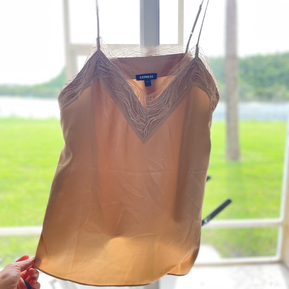 Silk Cami Champagne Blouse - Picture 2 of 3